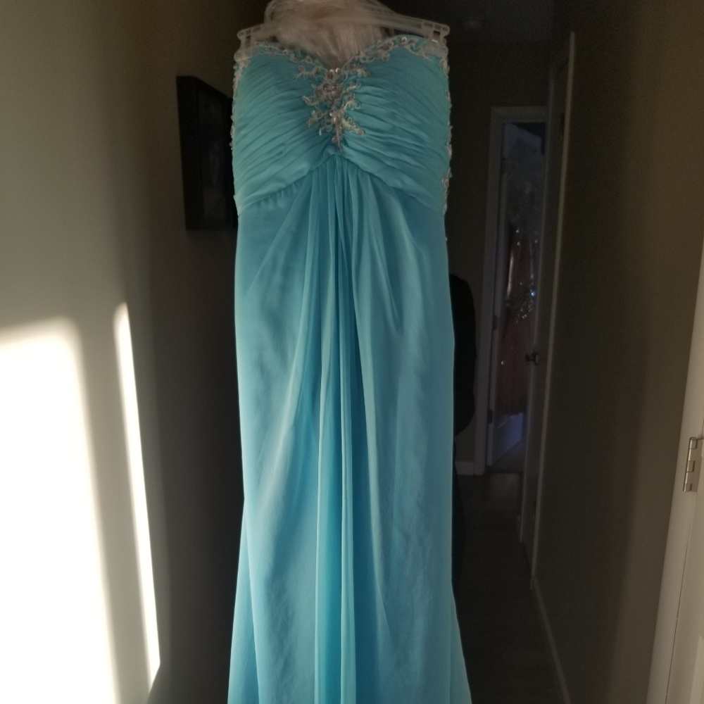 Light blue prom dress